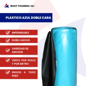 PLÁSTICO DOBLE CARA AZUL/NEGRO