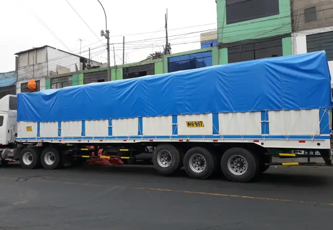Cobertor para camion lona pvc